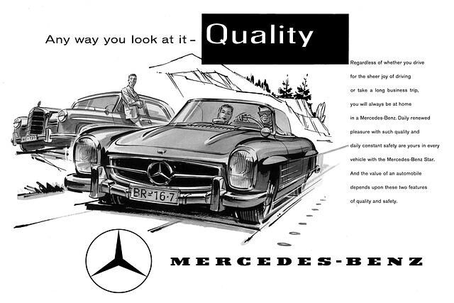 Mercedes-Benz 300 SL Roadster Typ W198 II Werbung