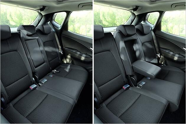 Die Rücksitzbank ist um 13 Zentimeter in der Länge verschiebbar
