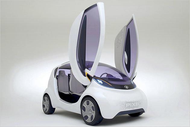 Schmetterlingstüren helfen beim Platz sparenden Ein- und Aussteigen