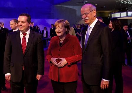 Stefan Mappus, Angela Merkel und Dieter Zetsche