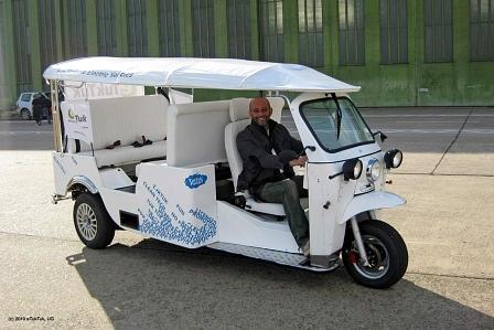 Das eTukTuk ist in der City eine saubere Alternative zum Auto, findet Adam Rice.