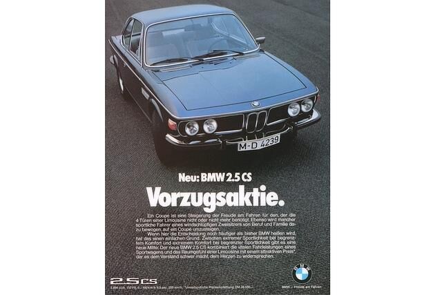 BMW 2.5 CS Werbung 1975