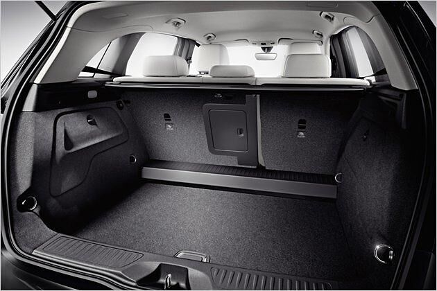 Hier befindet sich der variable Ladeboden in der tiefsten Stellung