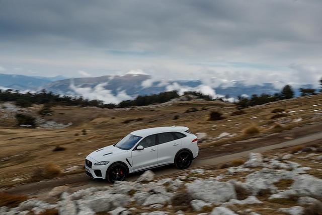 Der Jaguar F-Pace SVR taugt auch für leichtes Gelände