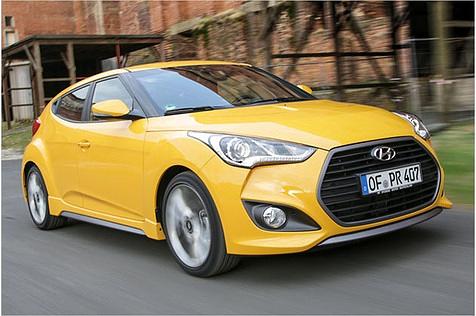 Auch der schräge, aber liebenswerte Hyundai Veloster-Turbo leistet 186 PS