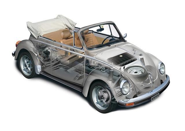 Typisch Käfer: Der Motor sitzt hinten