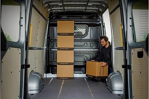 Der Volkswagen Crafter bietet ein Ladevolumen von bis zu 18,4 Kubikmeter