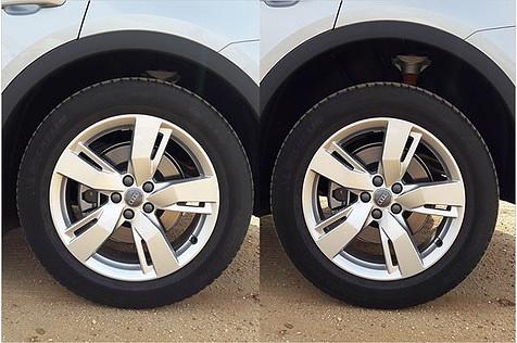 Die unterschiedlichen Höheneinstellungen der Luftfederung sieht man auch von außen