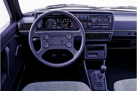 Das Cockpit des VW Golf syncro.