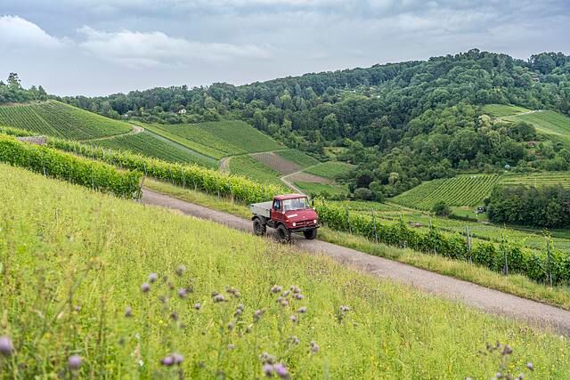 Um diesen alten Unimog zu fahren, braucht es allerdings eine gewisse Übung 