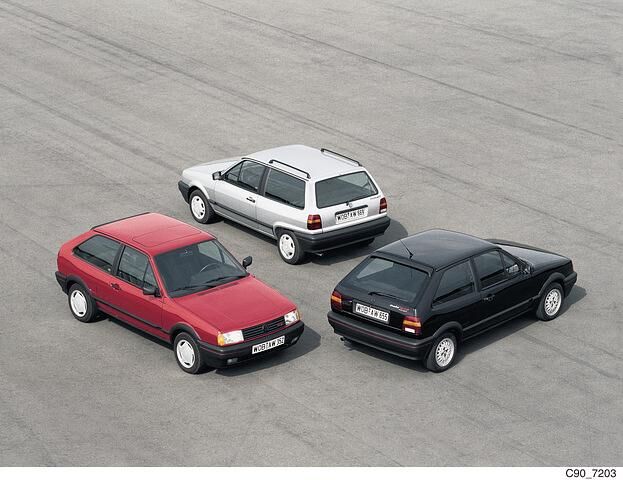 Die Polo-Familie nach dem Lifting 1990