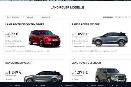 Jaguar Land Rover Subscribe - Briten im Abo