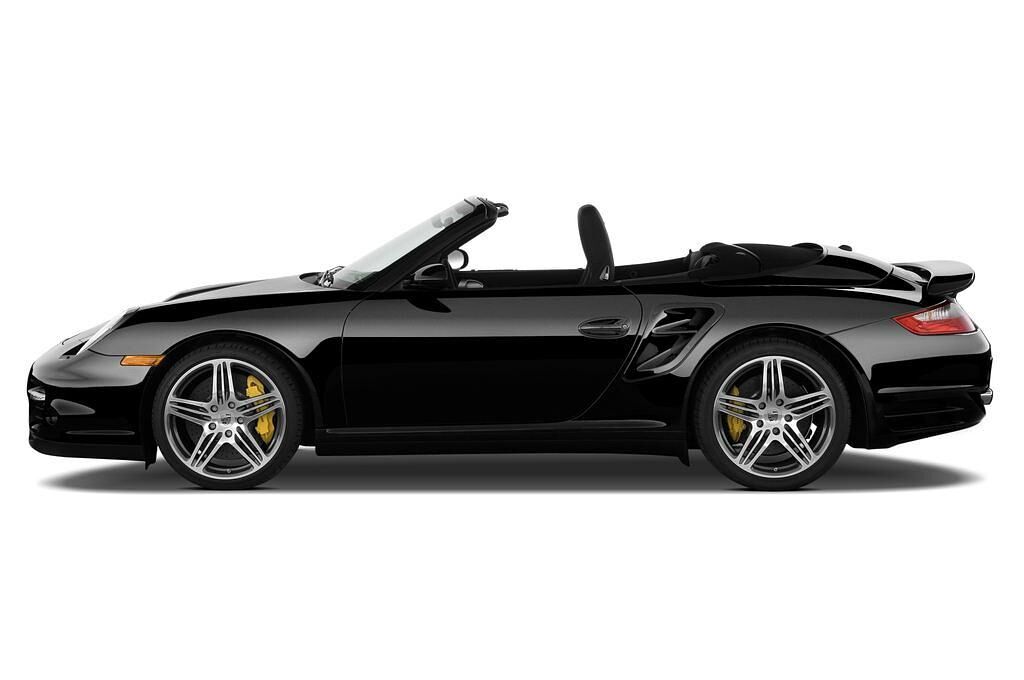Porsche 911 (Baujahr 2010) Turbo Cabriolet 2 Türen Seitenansicht