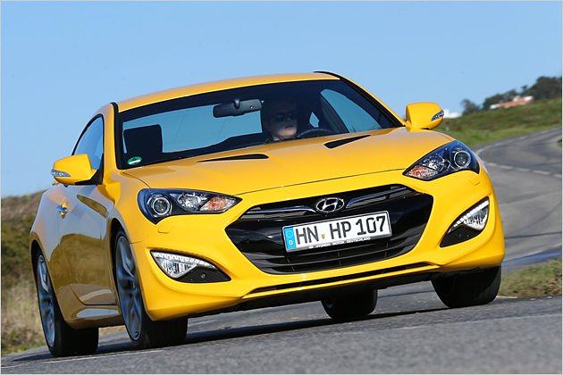 Dank seines straffen Fahrwerks nimmt das Genesis Coupé Kurven fast wie an der Schnur gezogen