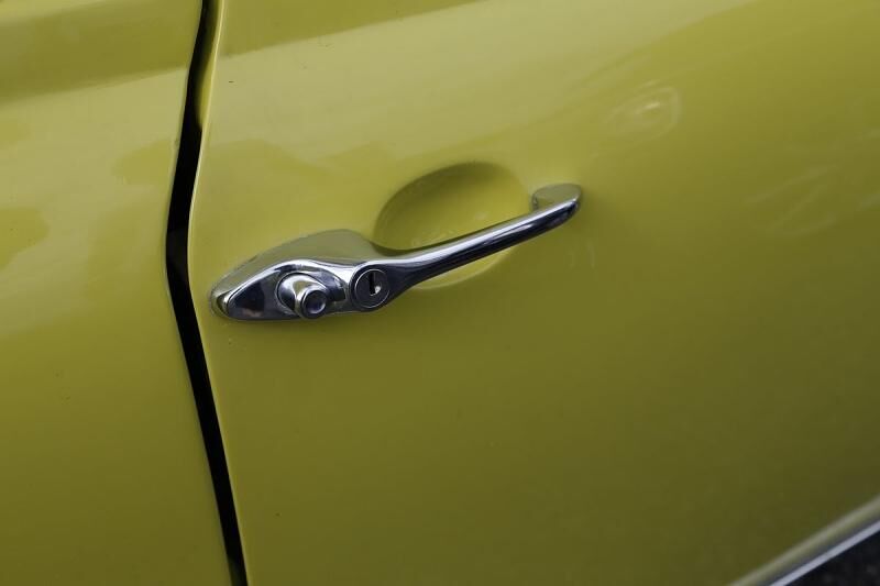 Die Türgriffe des Mr.-Bean-Minis sind mit denen eines regulären Mini MK III identisch