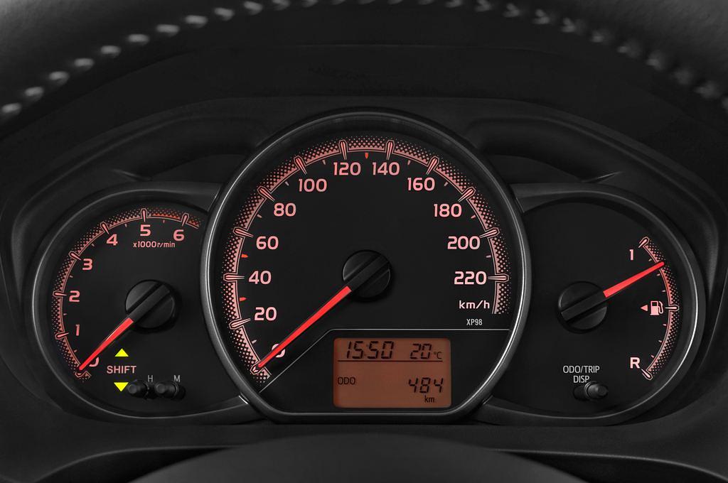 Toyota Yaris (Baujahr 2015) Club 5 Türen Tacho und Fahrerinstrumente