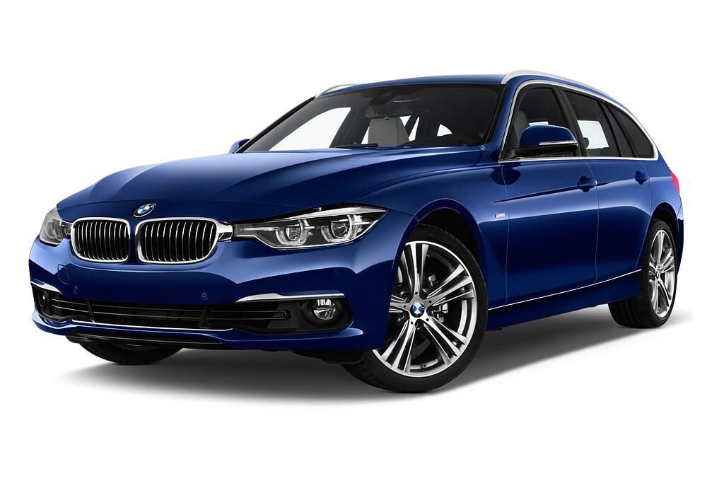 BMW 3 Series Touring (Baujahr 2017) Luxury Line 5 Türen seitlich vorne mit Felge