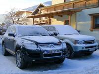 Vergleich: Range Sport vs. Touareg TDI - Bullenreiten im Schnee