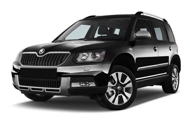 Skoda Yeti (Baujahr 2015) Laurin & Klement Outdoor 5 Türen seitlich vorne mit Felge