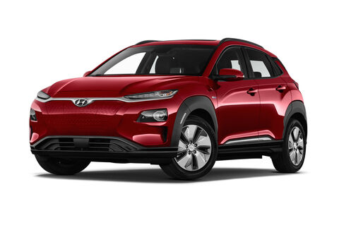 Hyundai Kona elektro (Baujahr 2019) Premium 5 Türen seitlich vorne mit Felge