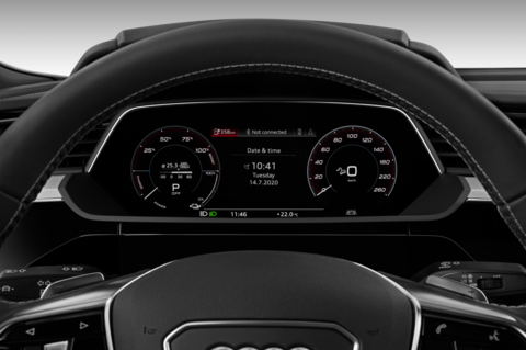Audi e-tron Sportback (Baujahr 2020) S Line 5 Türen Tacho und Fahrerinstrumente