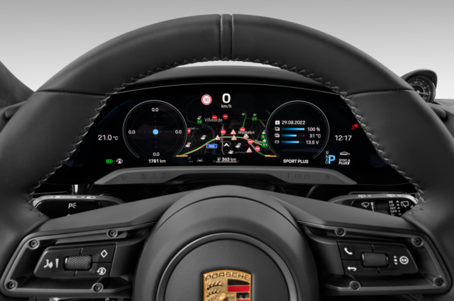 Porsche Taycan (Baujahr 2022) 4S Sport Turismo 5 Türen Tacho und Fahrerinstrumente