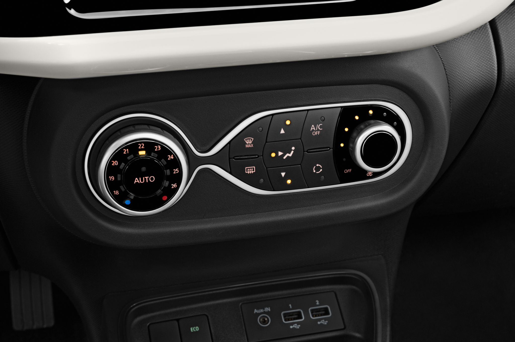 Renault Twingo Electric (Baujahr 2021) Life 5 Türen Temperatur und Klimaanlage