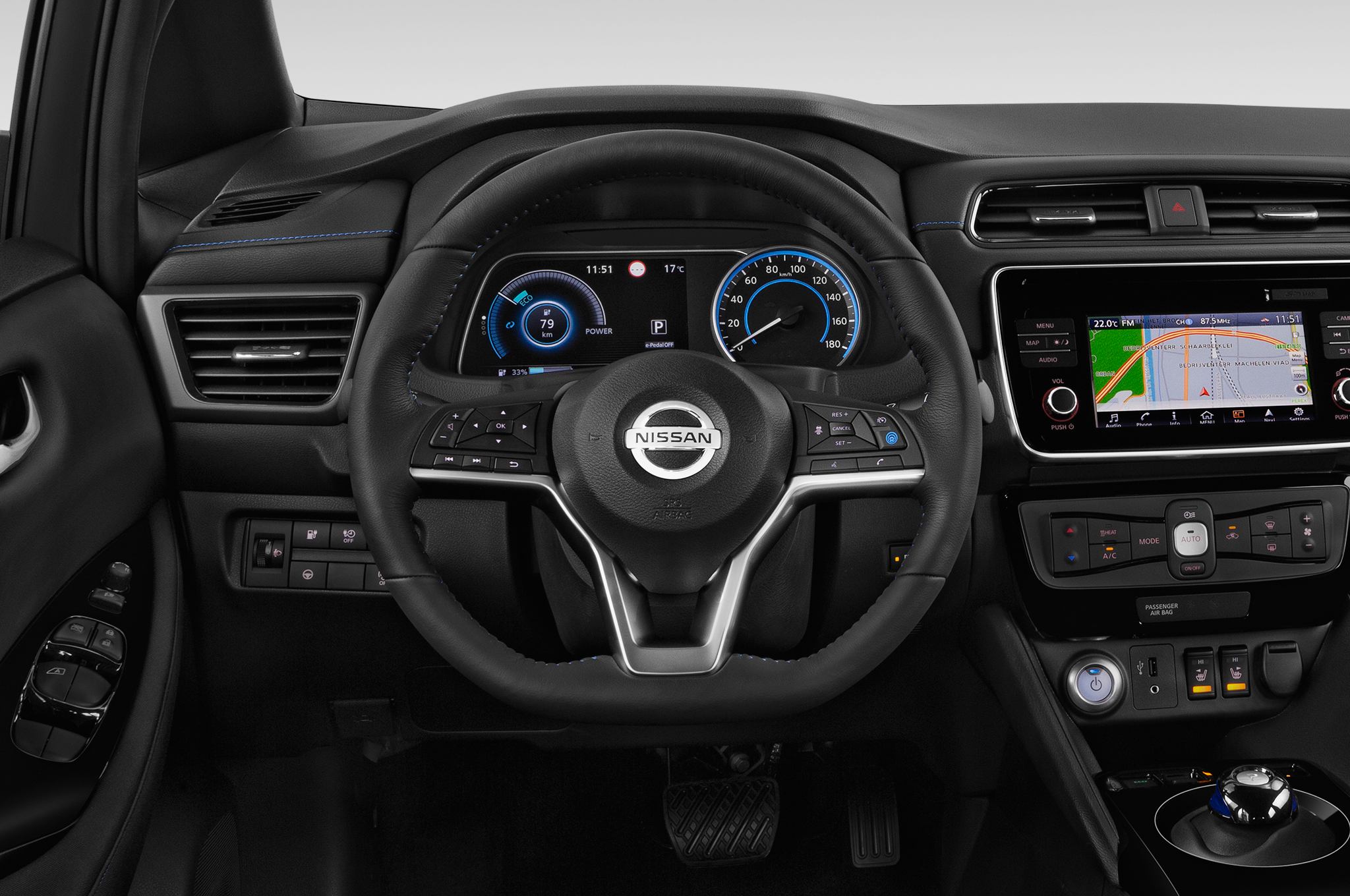 Nissan Leaf (Baujahr 2018) N Connecta 5 Türen Lenkrad