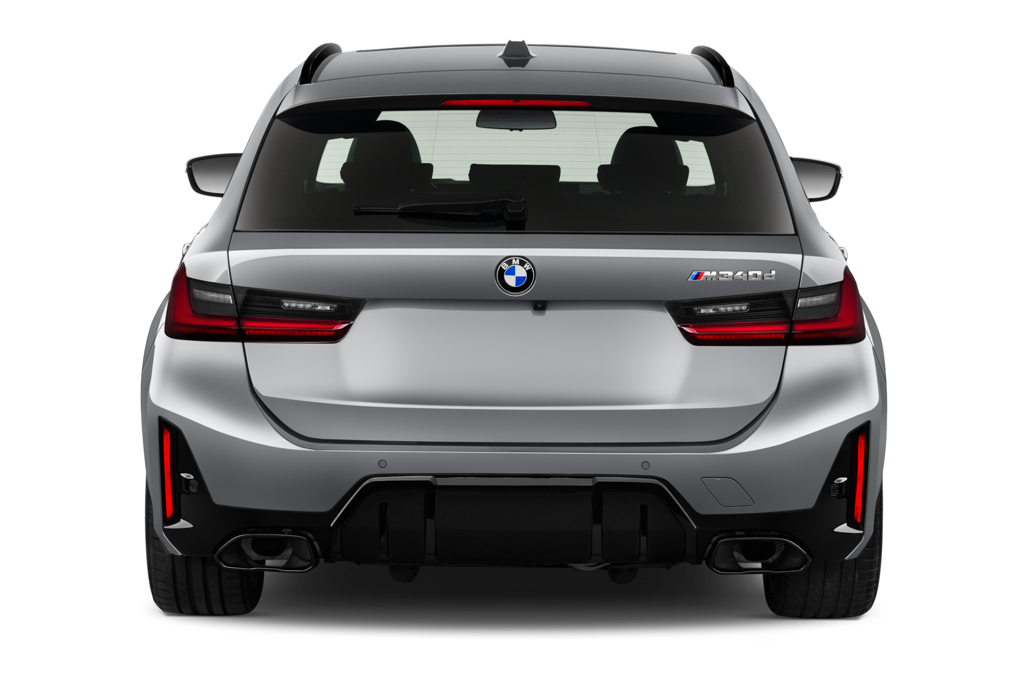 BMW 3 Series (Baujahr 2023) M340d 5 Türen Heckansicht