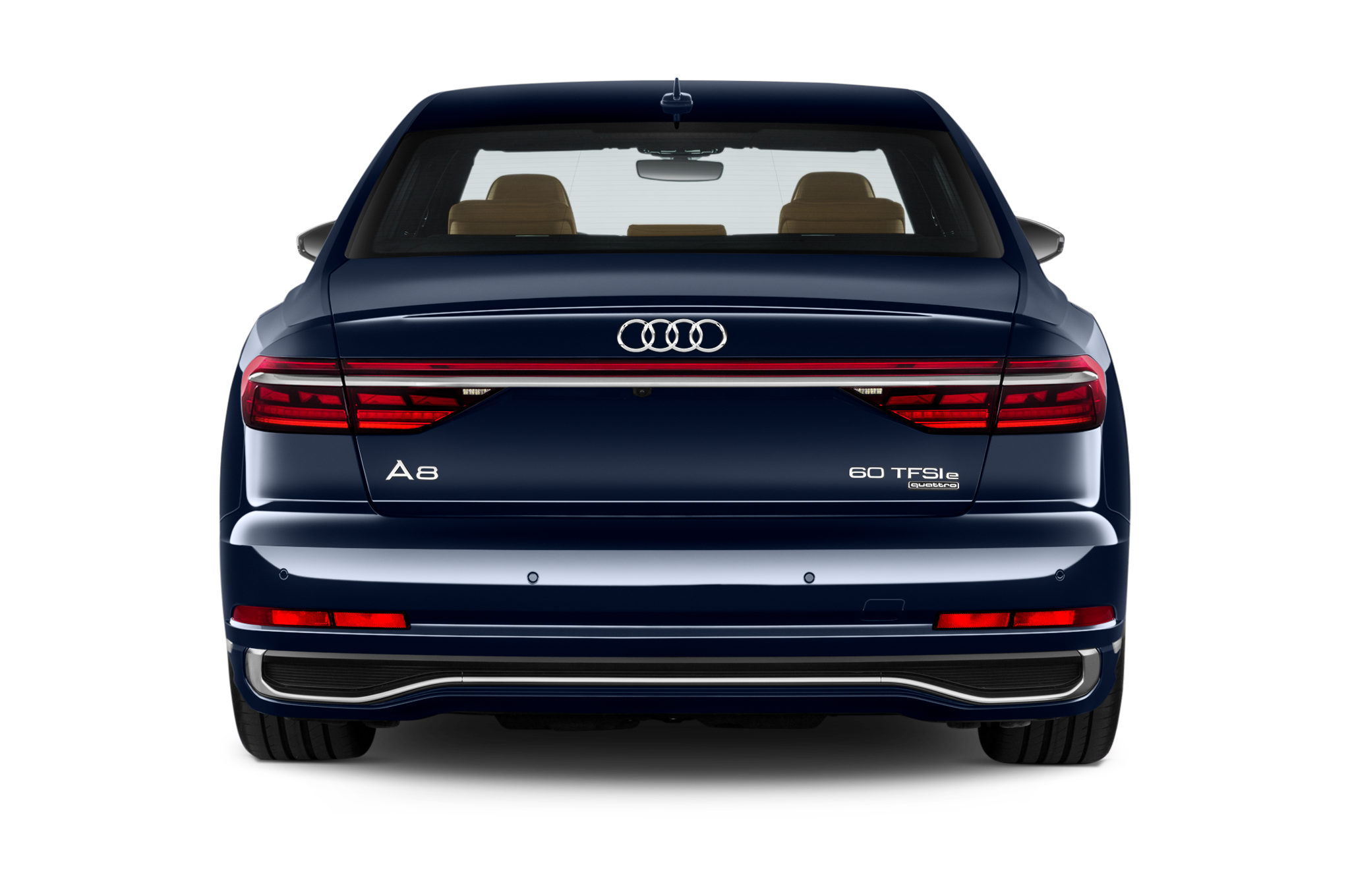 Audi A8 (Baujahr 2022) Base PHEV 4 Türen Heckansicht