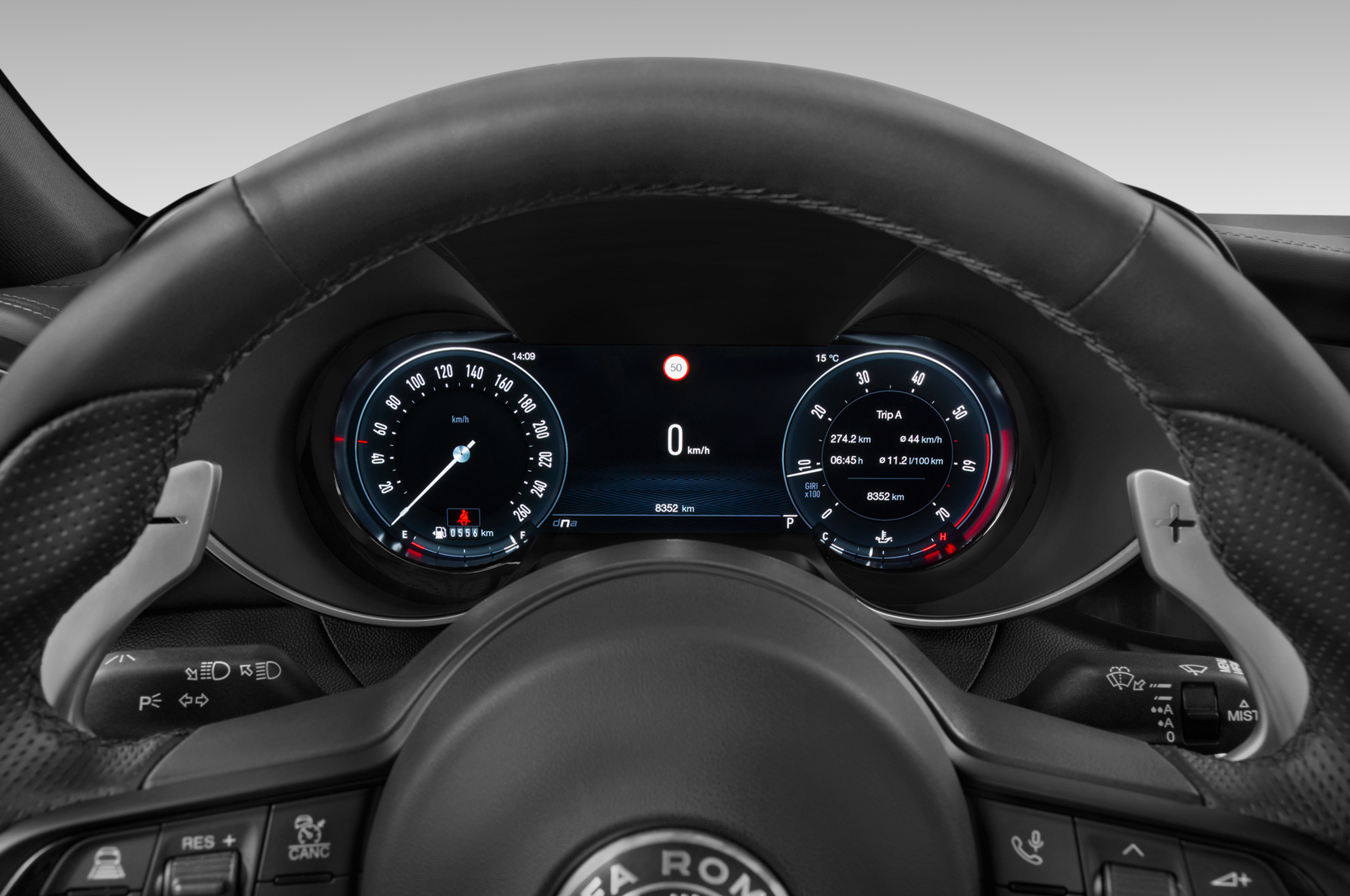 Alfa Romeo Giulia (Baujahr 2023) Veloce 4 Türen Tacho und Fahrerinstrumente