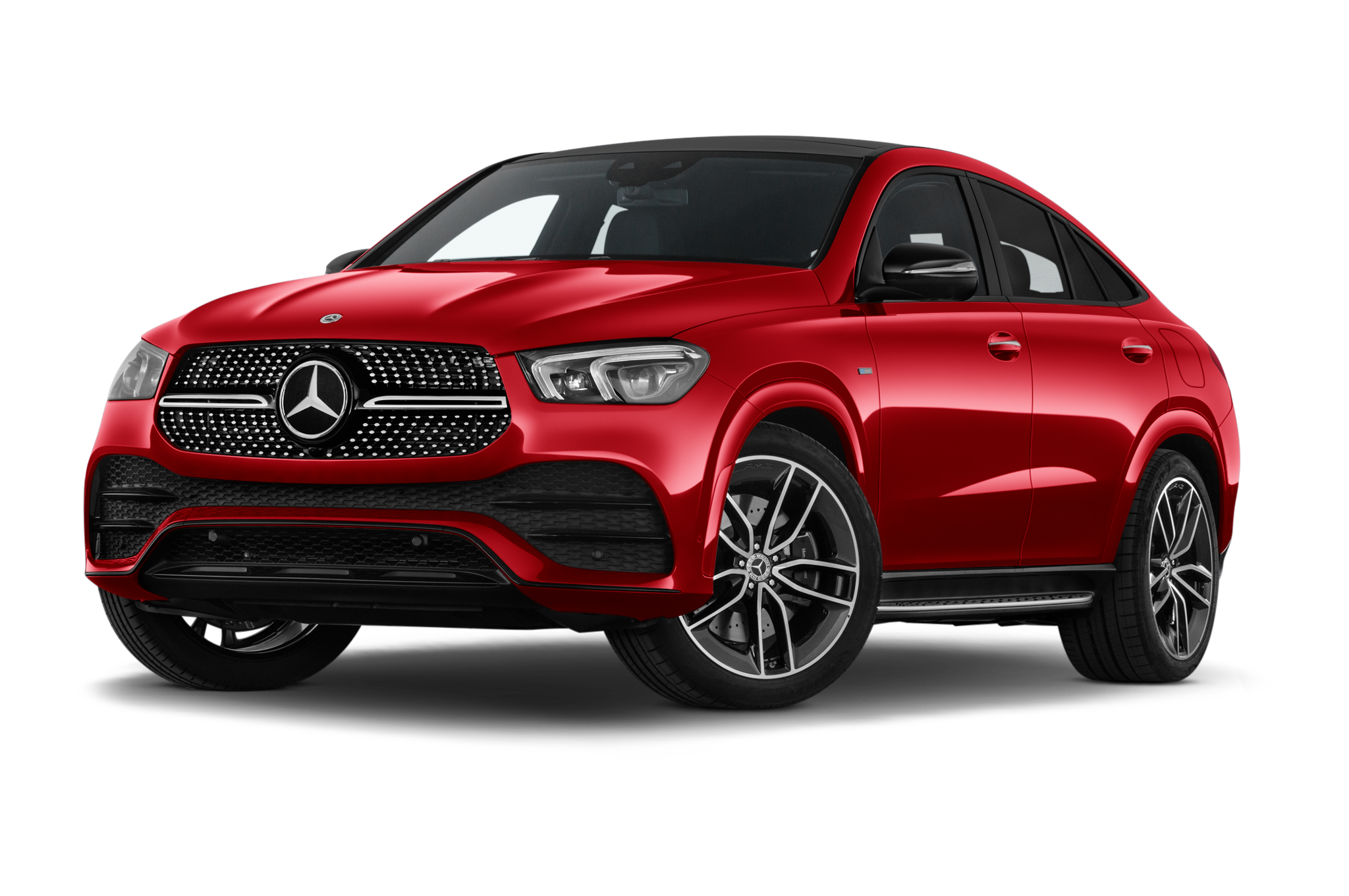 Mercedes GLE Coupe (Baujahr 2021) 350 e AMG Line 5 Türen seitlich vorne mit Felge