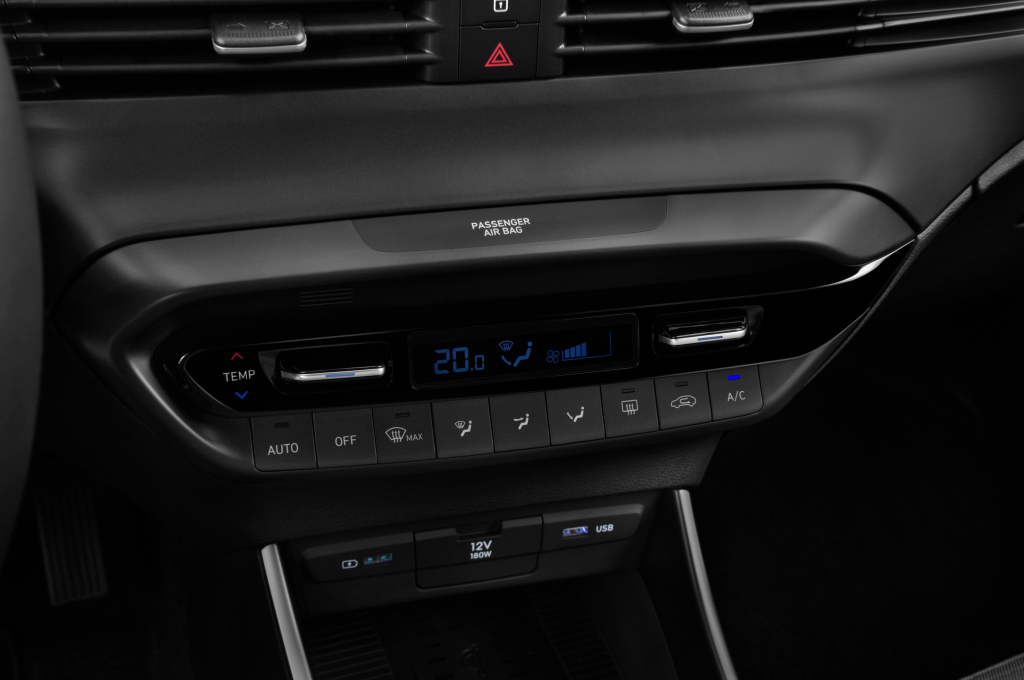 Hyundai i20 (Baujahr 2021) Prime 5 Türen Temperatur und Klimaanlage