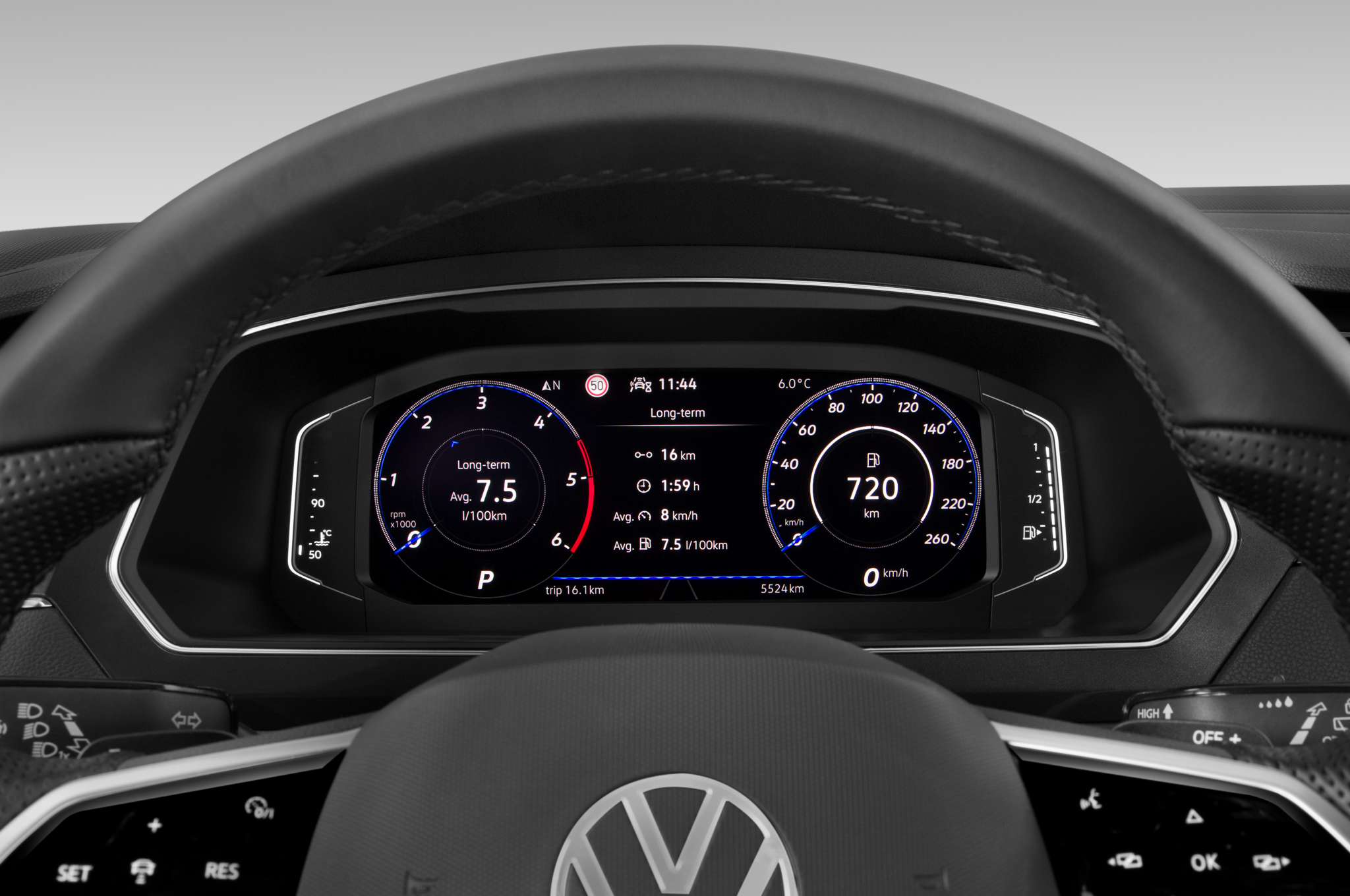 Volkswagen Tiguan Allspace (Baujahr 2022) R-Line 5 Türen Tacho und Fahrerinstrumente