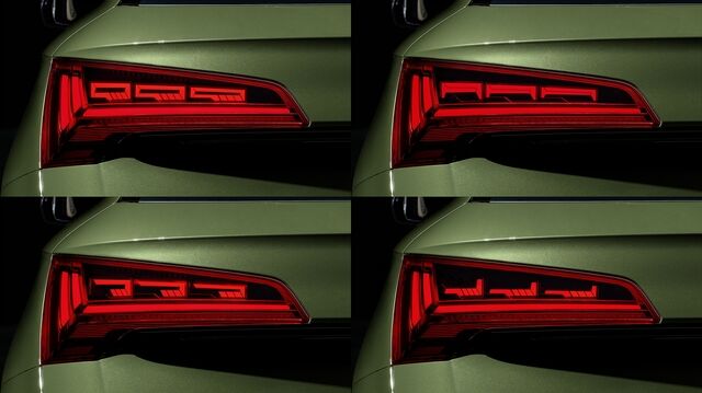 Neue OLED-Rückleuchten-Generation von Audi - Display der Außenhaut 
