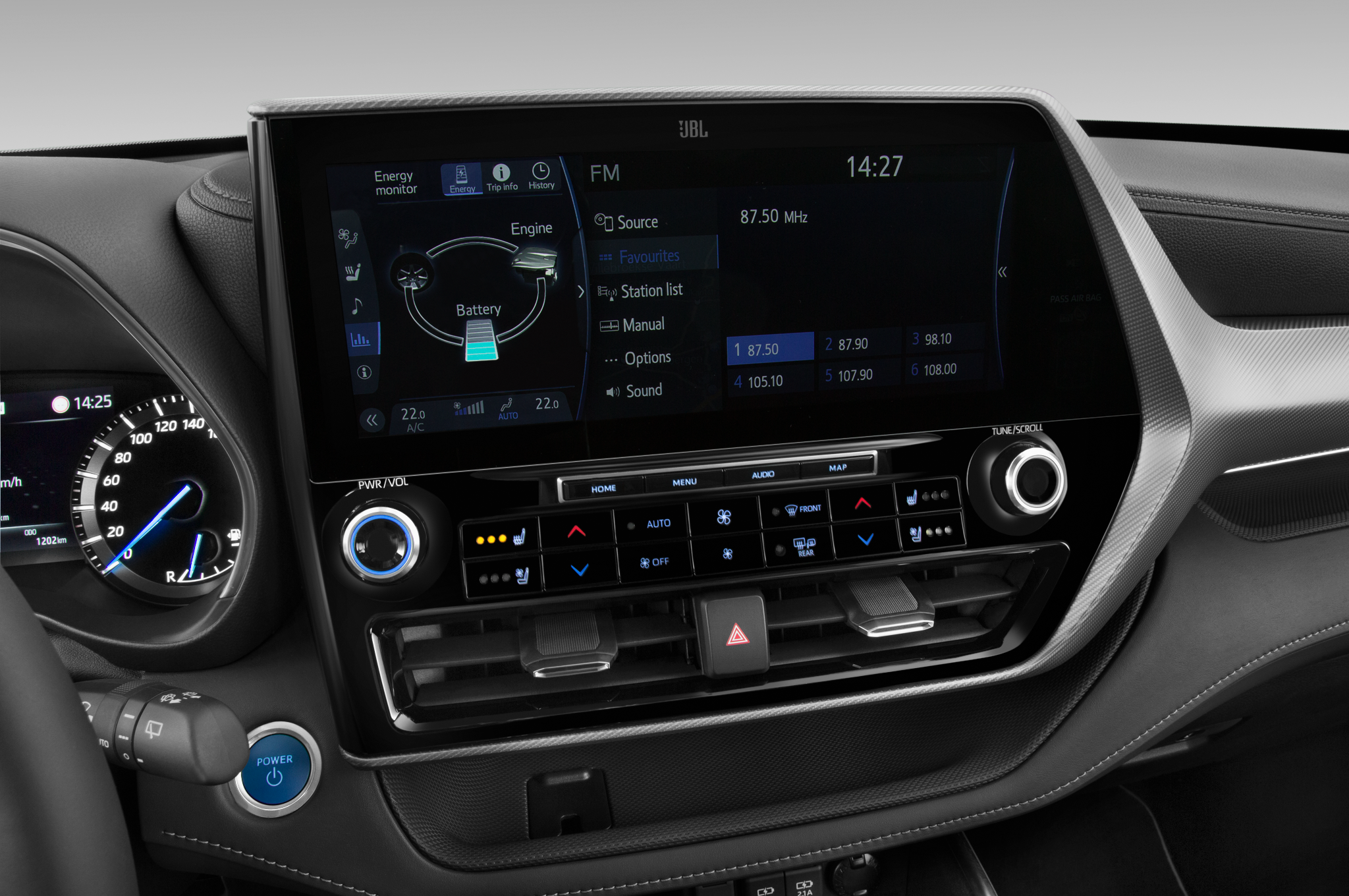Toyota Highlander (Baujahr 2021) Luxury 5 Türen Radio und Infotainmentsystem