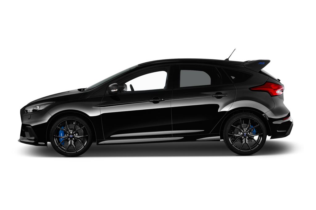 Ford Focus RS (Baujahr 2017) Blue & Black 5 Türen Seitenansicht