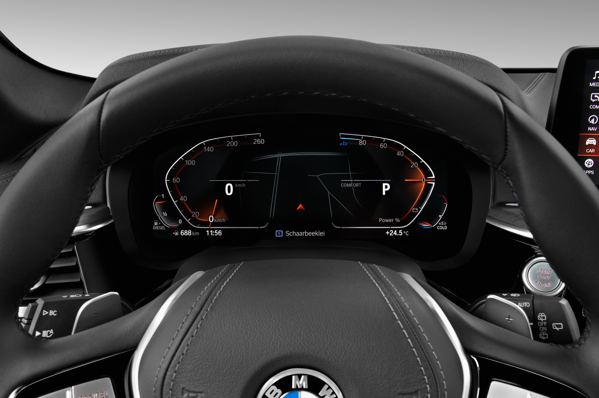 BMW 5 Series Touring (Baujahr 2023) Luxury Line 5 Türen Tacho und Fahrerinstrumente
