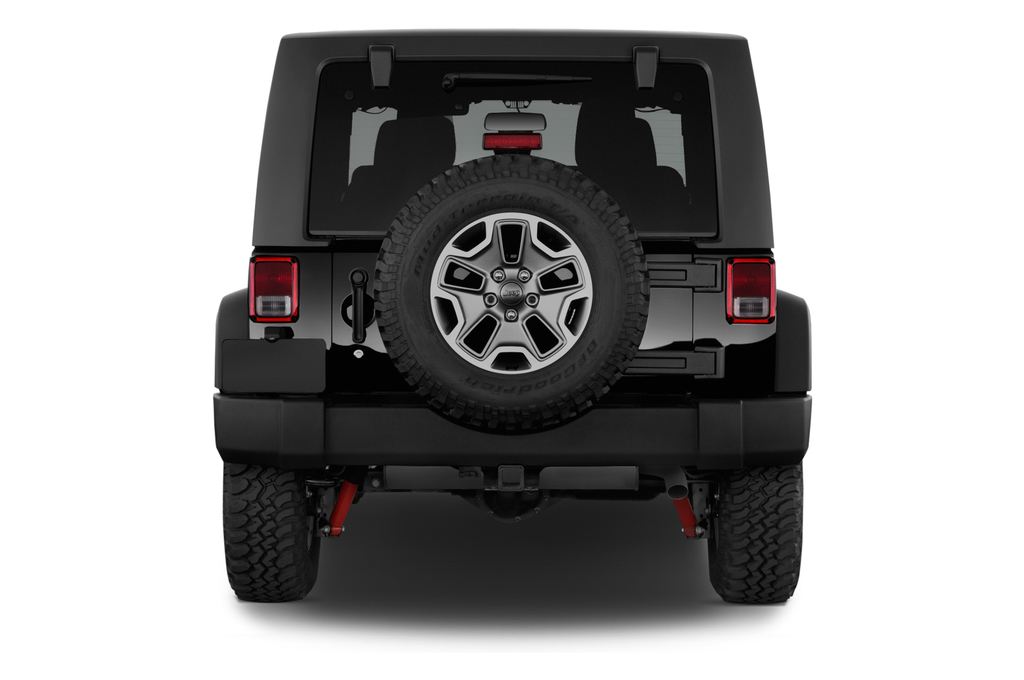 Jeep Wrangler (Baujahr 2014) Rubicon 3 Türen Heckansicht