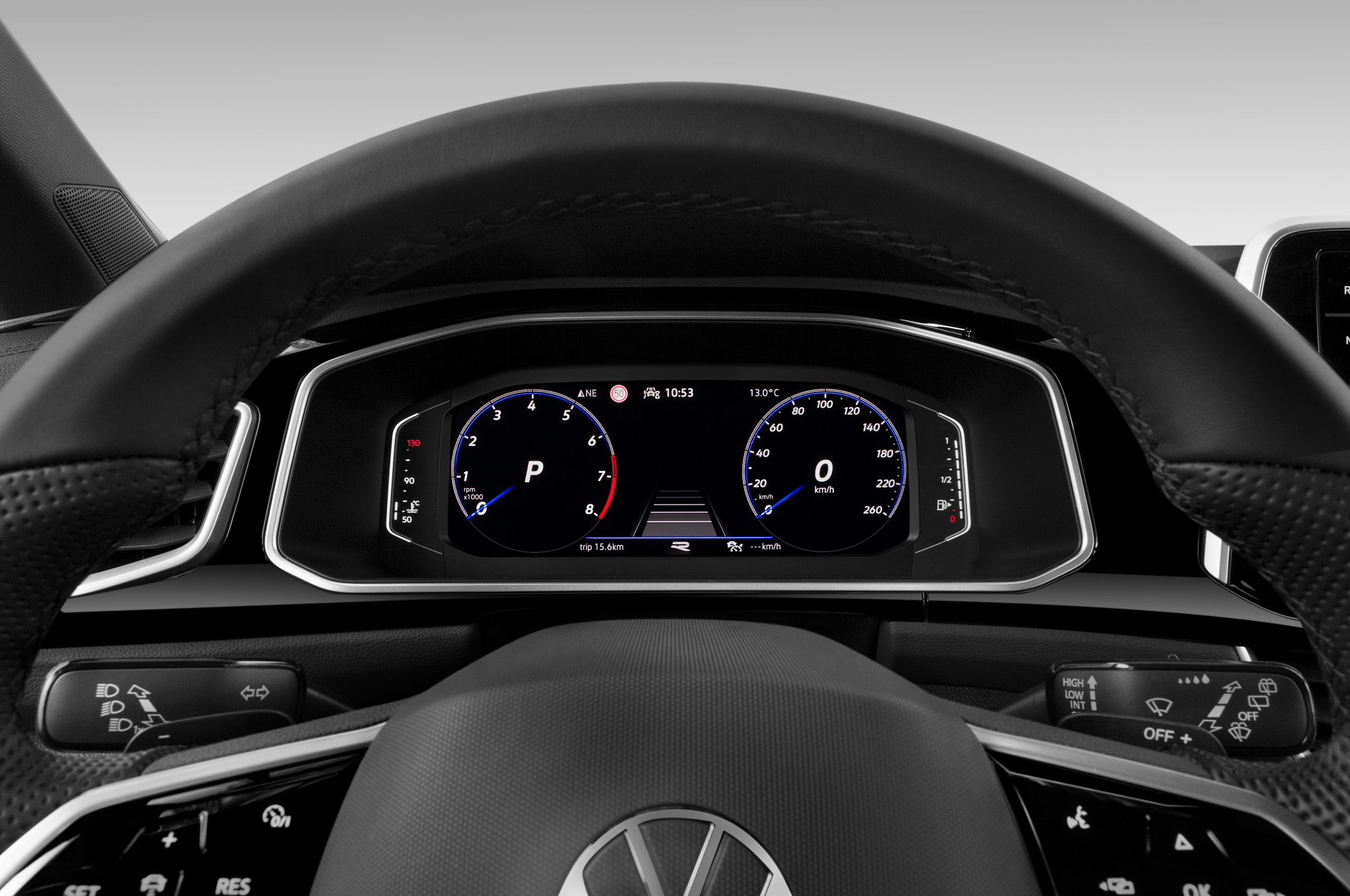 Volkswagen T-Roc (Baujahr 2022) R-Line 5 Türen Tacho und Fahrerinstrumente