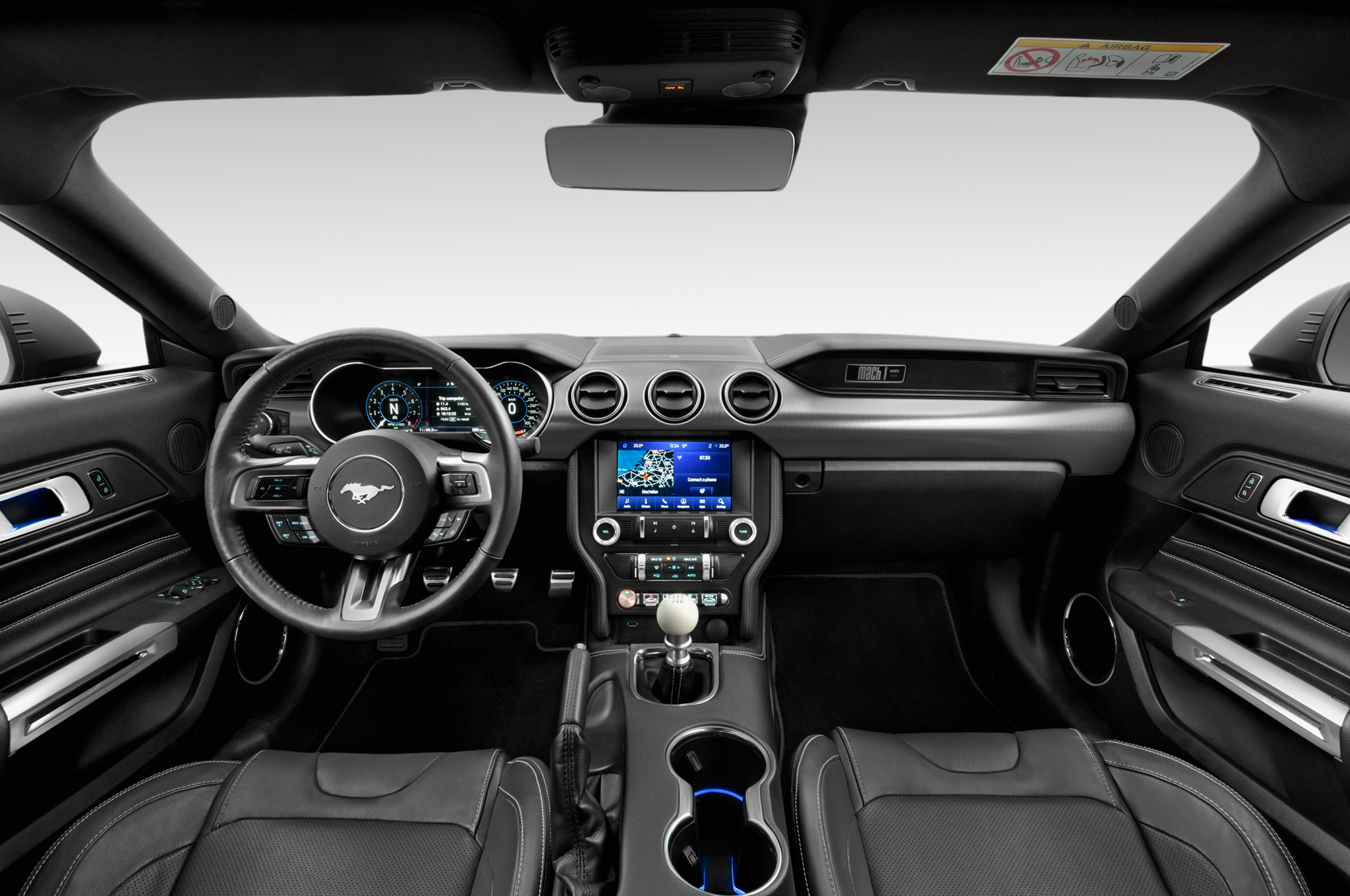 Ford Mustang (Baujahr 2021) Mach 1 2 Türen Cockpit und Innenraum