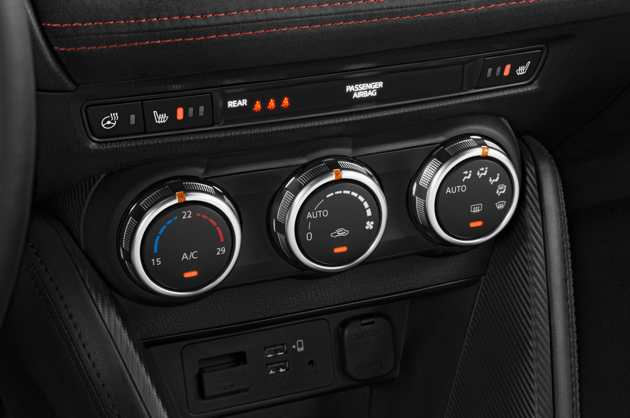 Mazda Mazda2 (Baujahr 2023) Homura Aka 5 Türen Temperatur und Klimaanlage