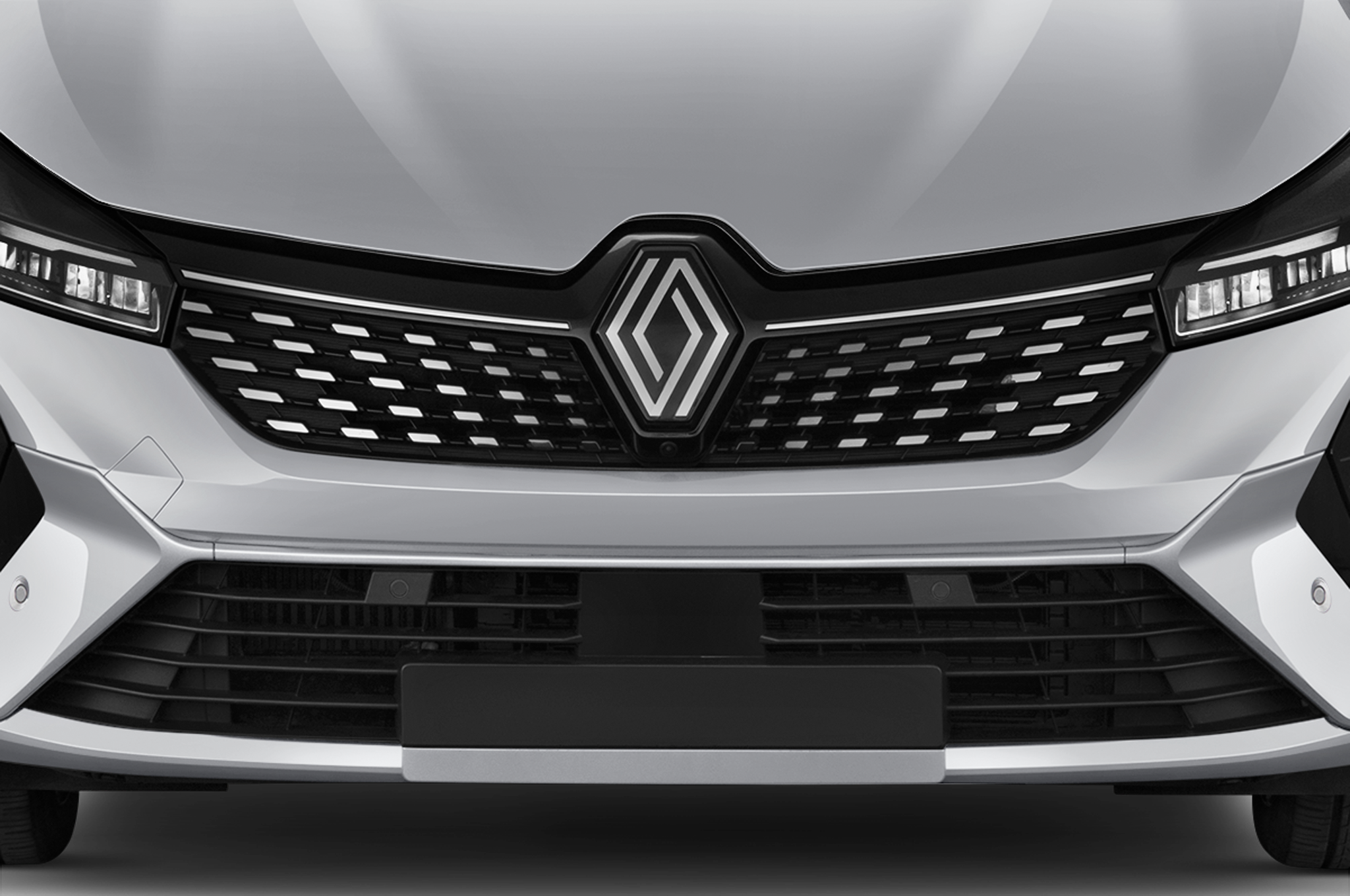 Renault Clio (Baujahr 2024) Techno 5 Türen Kühlergrill und Scheinwerfer