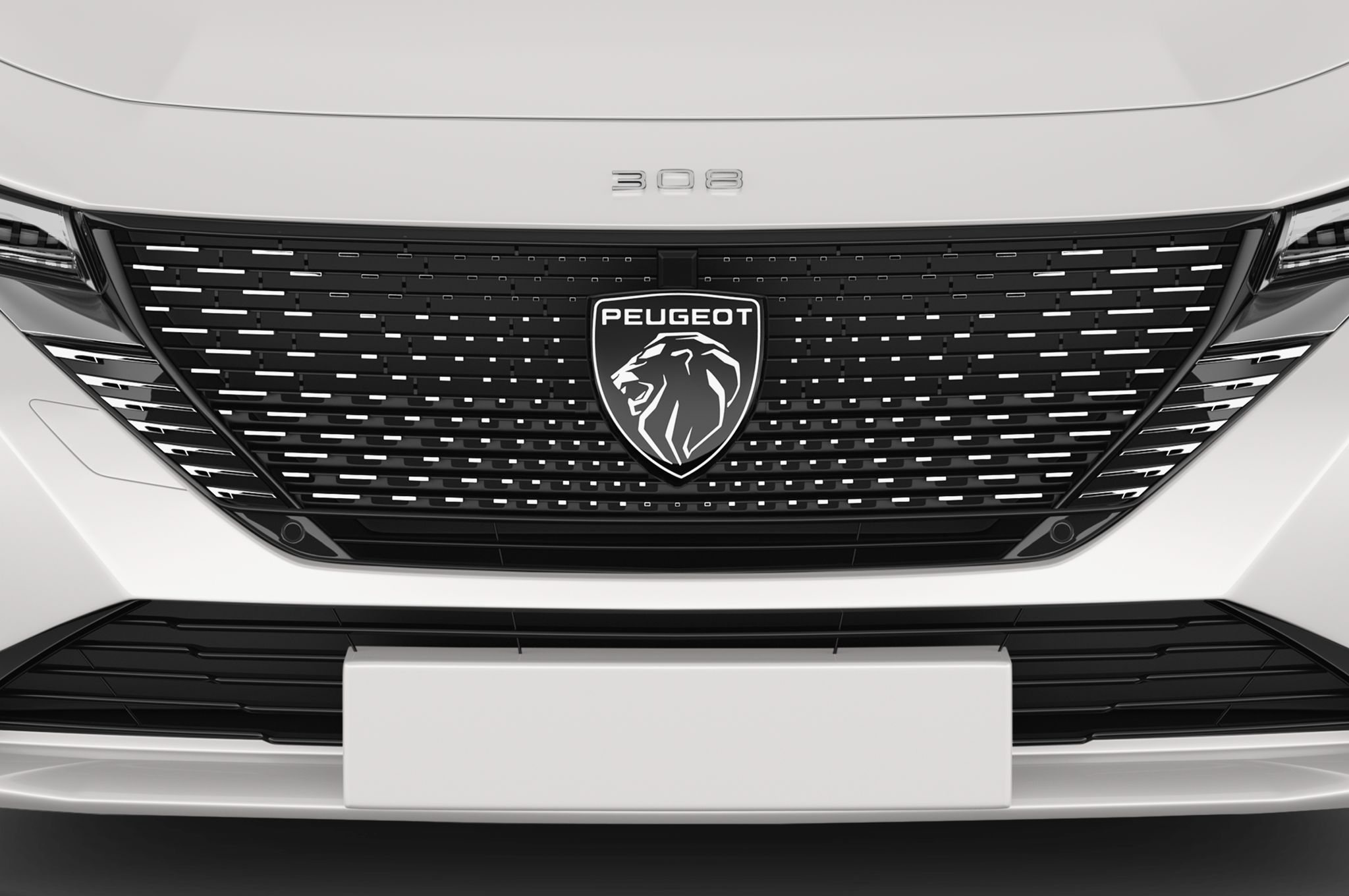 Peugeot 308 Hybrid (Baujahr 2024) GT 5 Türen Kühlergrill und Scheinwerfer