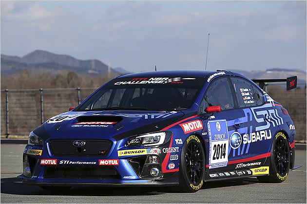 Hier das Auto, mit dem Subaru 2014 beim 24-Stunden-Rennen antreten wird