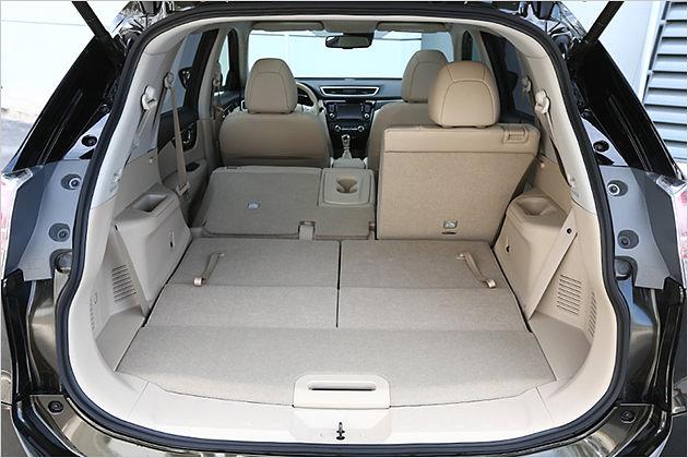 Beim Umklappen ergibt sich ein ebener Ladeboden