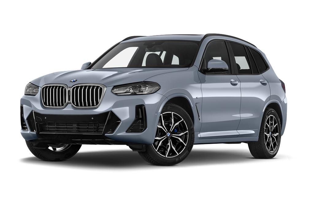 BMW X3 (Baujahr 2022) M Sport 5 Türen seitlich vorne mit Felge