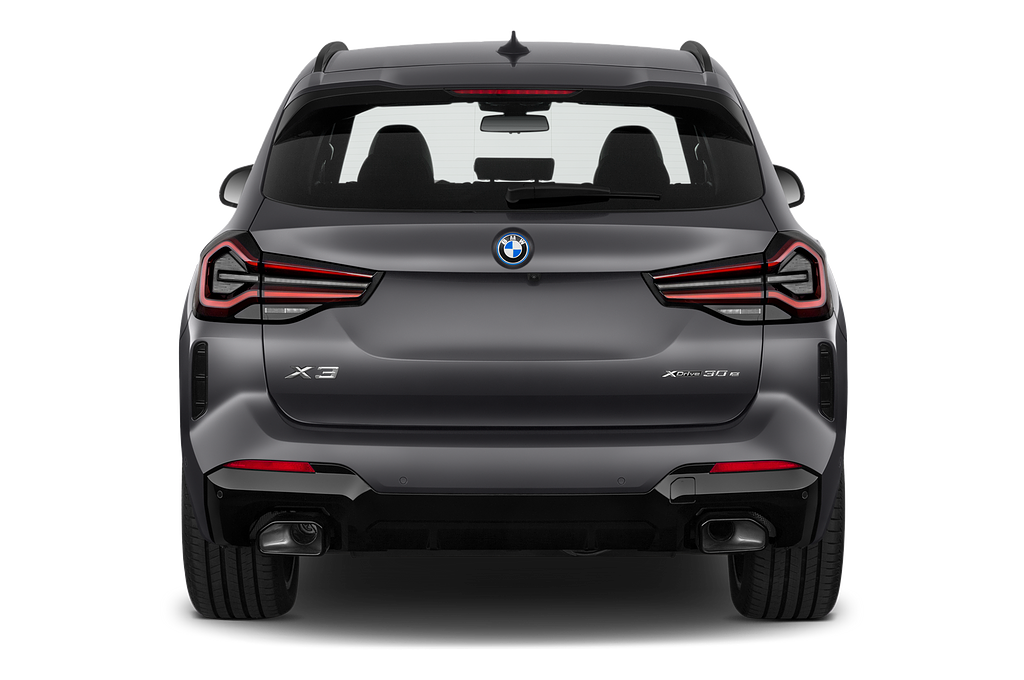 BMW X3 PHEV (Baujahr 2022) M Sportpaket 5 Türen Heckansicht