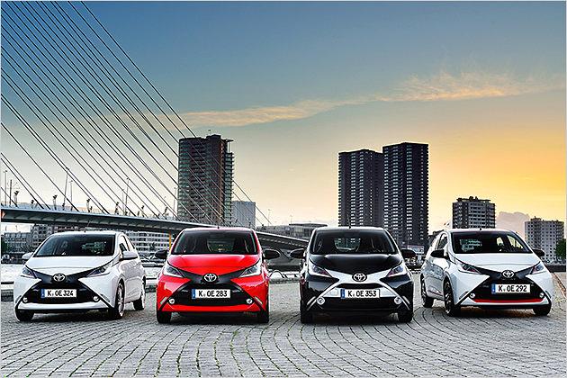 Qual der Wahl: Insgesamt sechs Aygo-Versionen buhlen um Kunden, die verschiedenen Lackierungen noch nicht eingerechnet