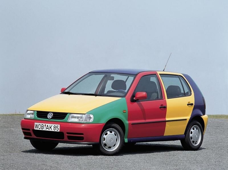 Der VW Polo Harlekin setzte 1995 auf bunt